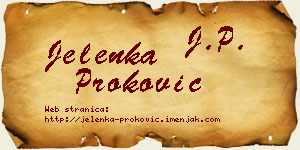Jelenka Proković vizit kartica